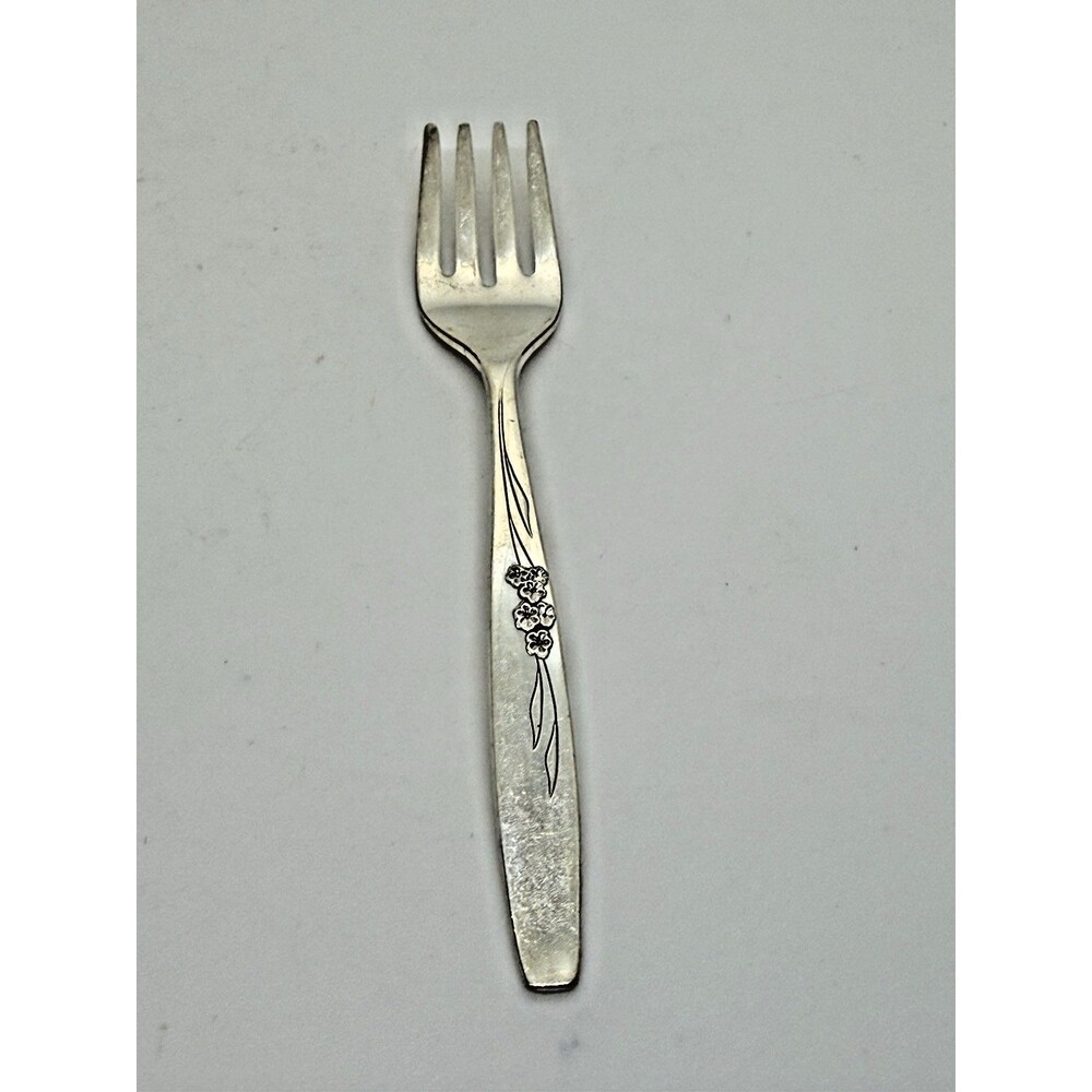 Oneida Enchantment Gentle Rose Dinner Fork Silverplate 1960 Vintage (1)